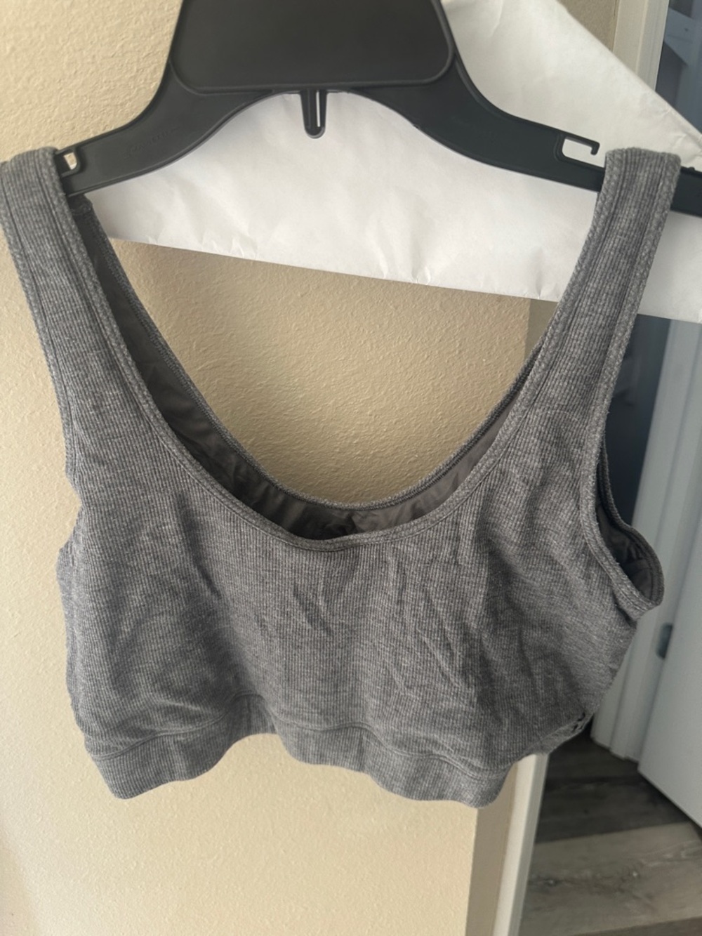 Tommy John Charcoal Ribbed Bralette